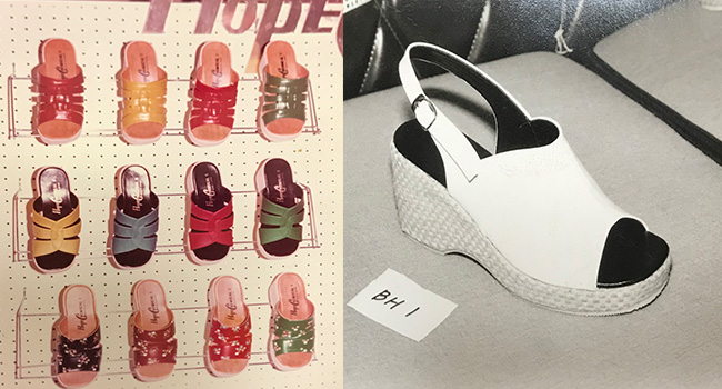 ホープケミカル製のカラフルなヘップサンダル